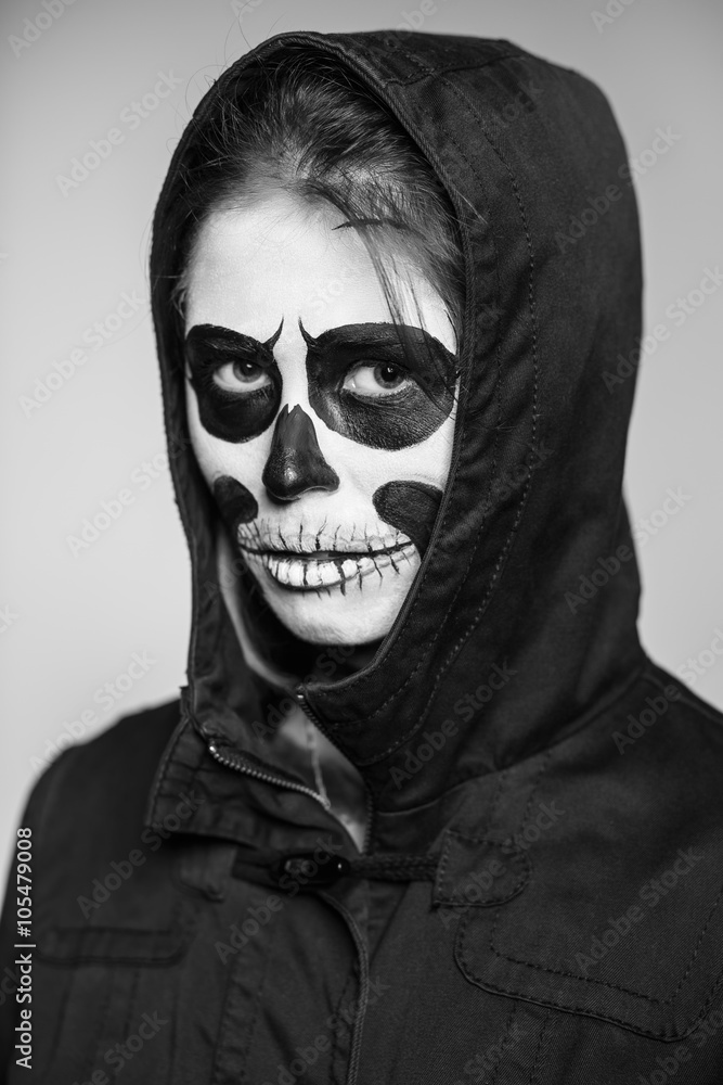 Portrait of woman with scary makeup Portrait of woman with scary makeup