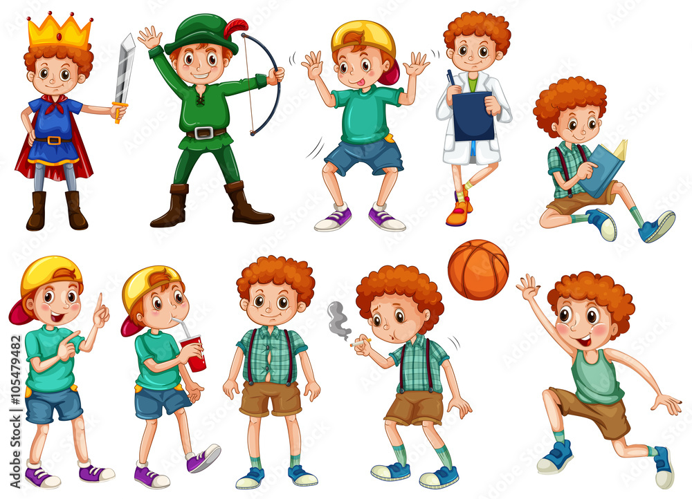 Little boy in different costumes Little boy in different costumes
