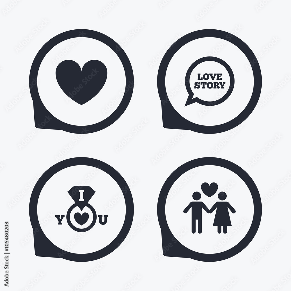 Valentine day icons. I love you ring sign. Valentine day icons. I love you ring sign.