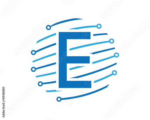 E tech global letter logo