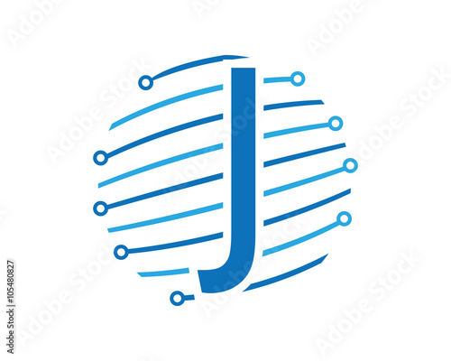 J tech global letter logo