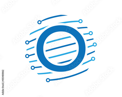 O tech global letter logo