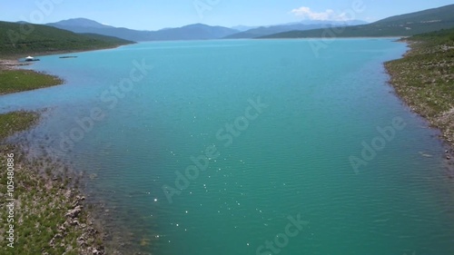 Lake Bileca in Bosnia and Herzegovina, Footage recorder from quadrocopter in full HD resolution photo