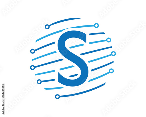 S tech global letter logo