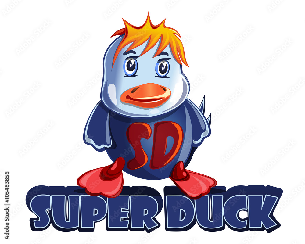 Vetor de Cartoon duck. Baby duck. Duck character. Cute duckling in