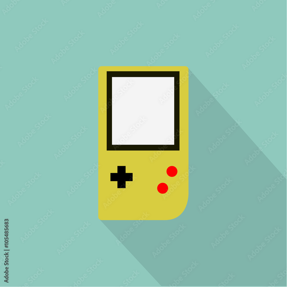 Old Gadget. flat design with long shadow. Old Gadget. flat design with long shadow.
