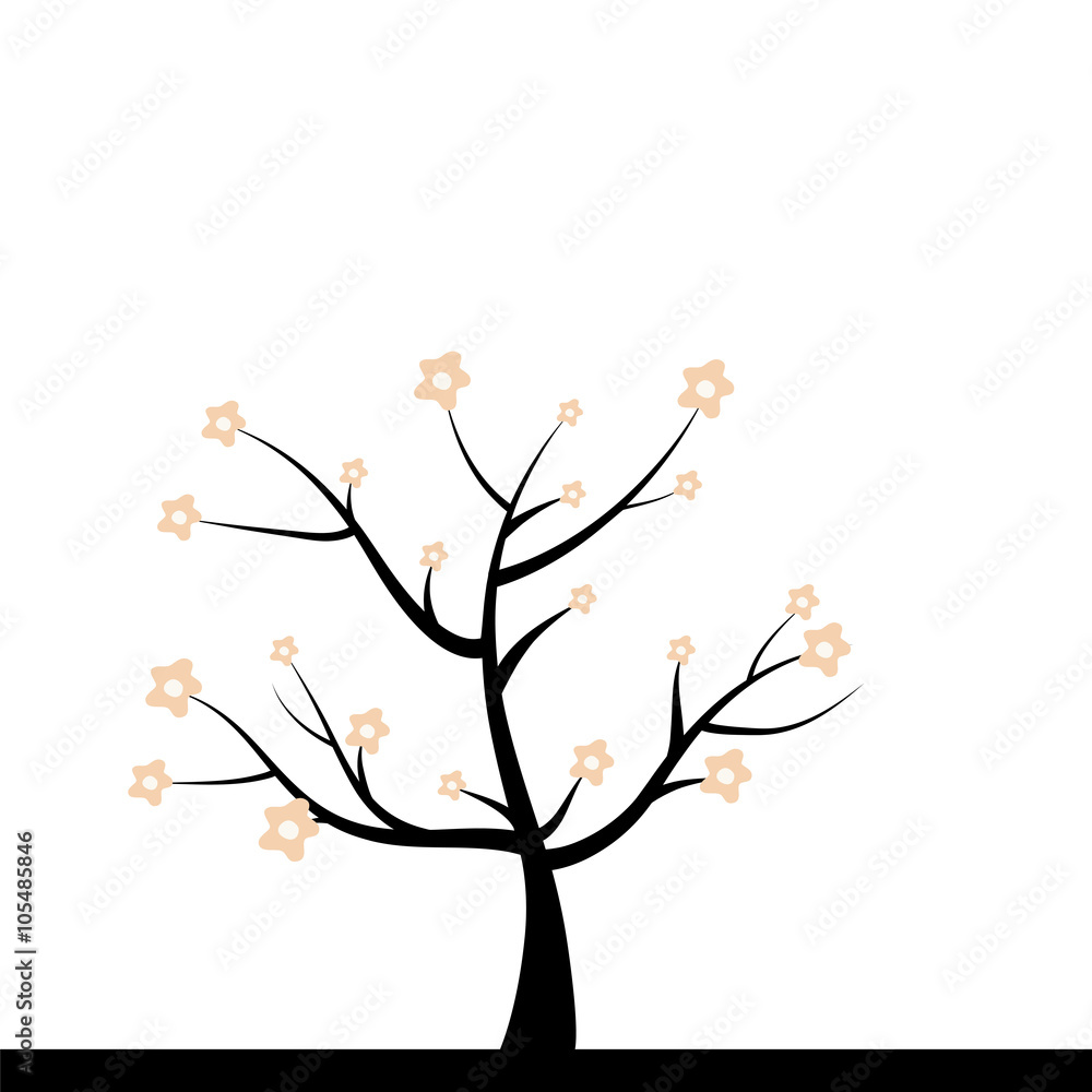 Fototapeta premium Cute Abstract tree