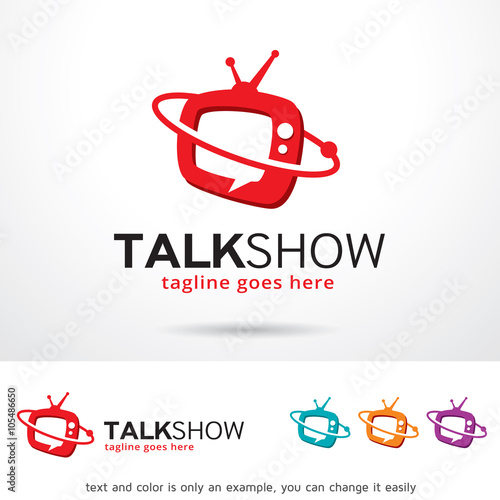 Talk Show Logo Template Design Vector