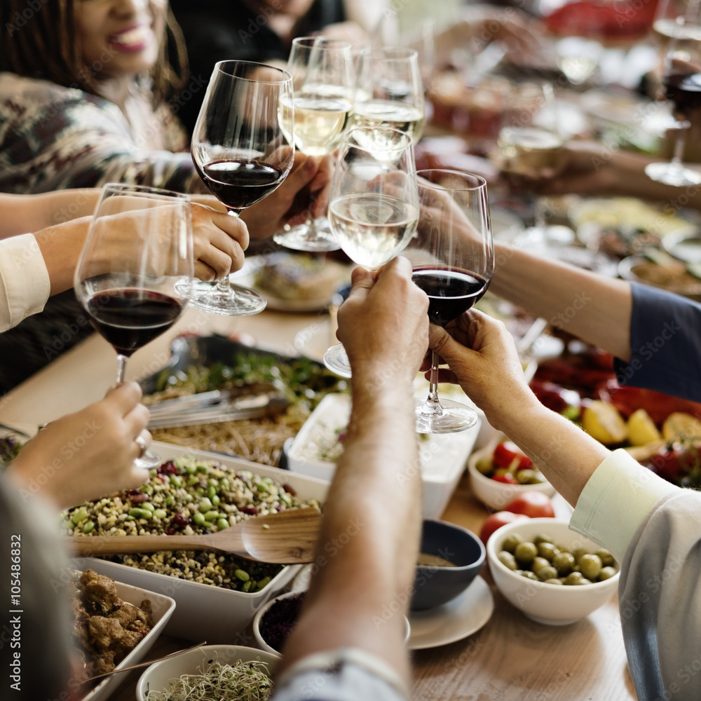 Brunch Choice Crowd Dining Food Options Eating Concept Stock Photo
