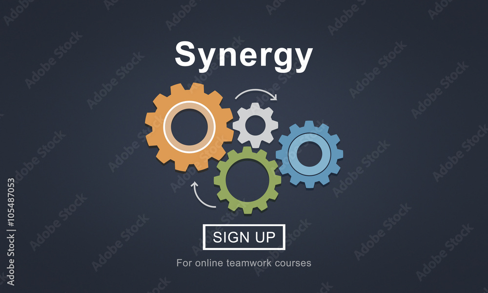 Synergy Teamwork Better Together Collaboration Concept Synergy Teamwork Better Together Collaboration Concept