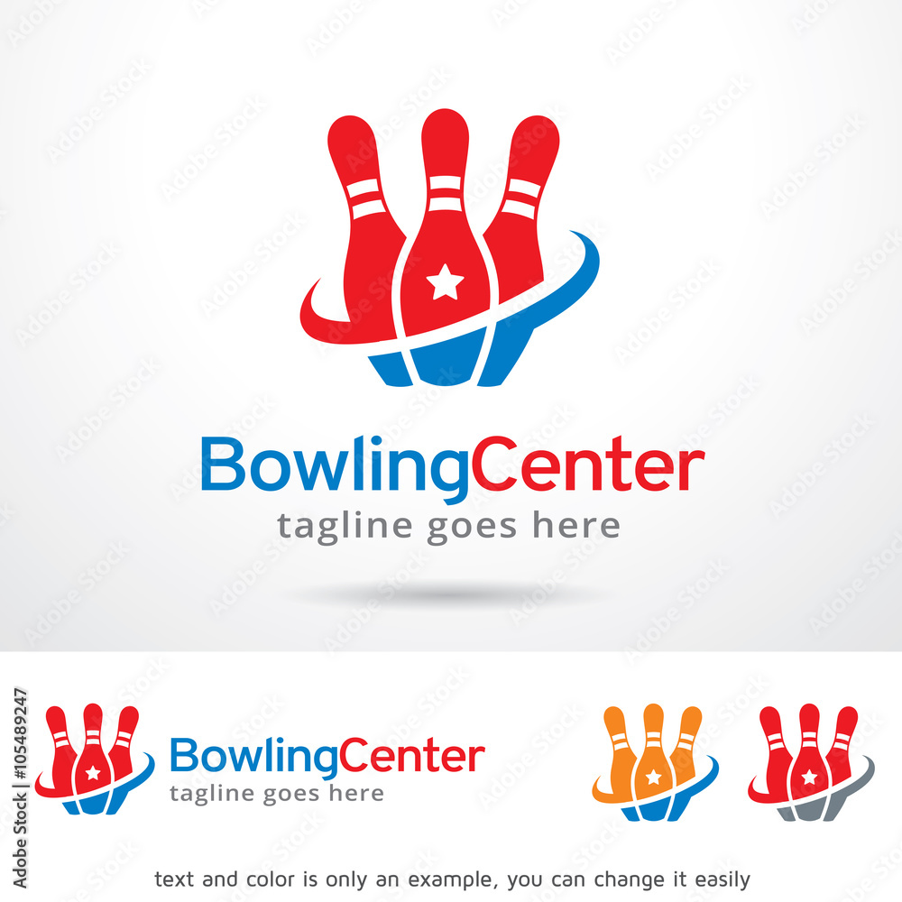 Bowling Center Logo Template Design Vector Bowling Center Logo Template Design Vector