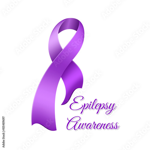 Epilepsy awareness ribbon