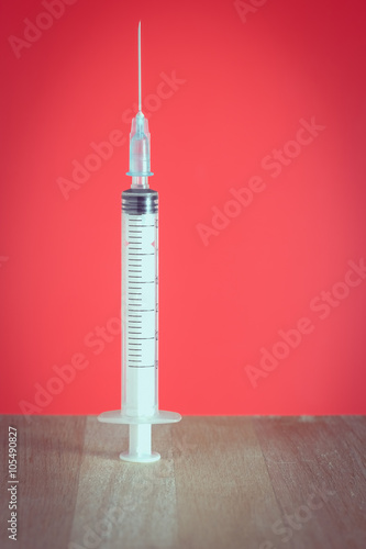 syringe with filter effect retro vintage style