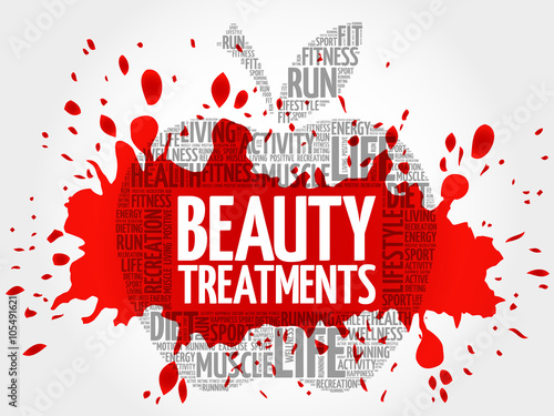 Beauty Treatments apple word cloud  health concept