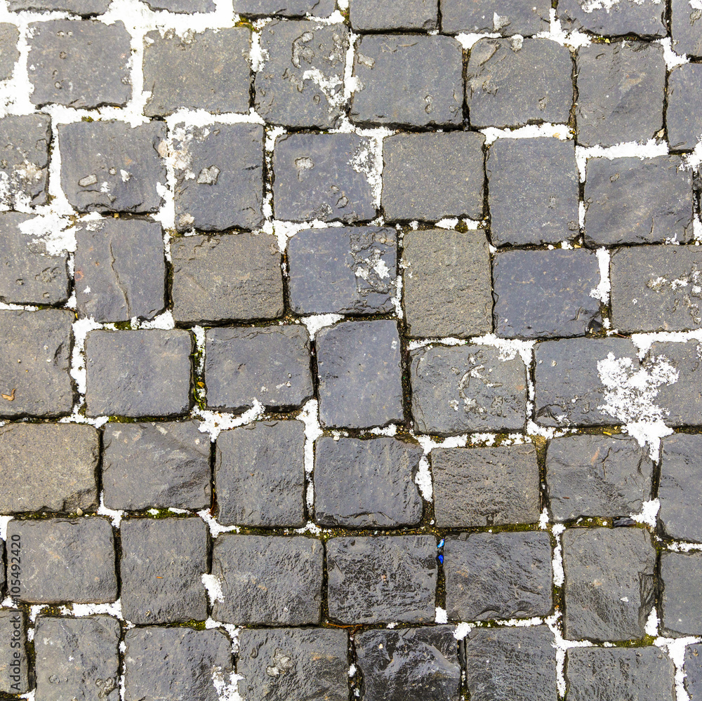Fototapeta premium Old Cobble Stone Street Background