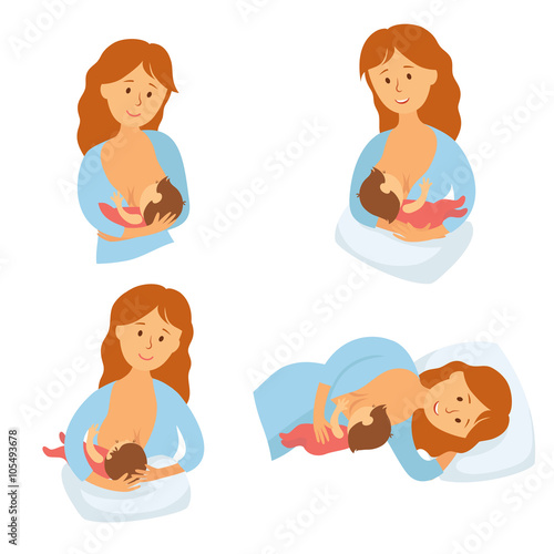 Mother breastfeeding baby