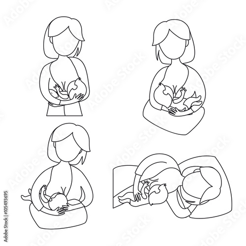 Mother breastfeeding baby