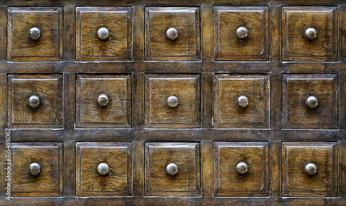 Old wooden drawers photo