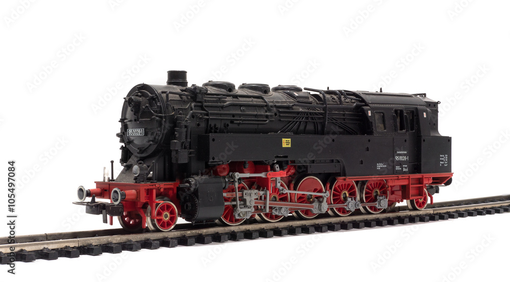 Naklejka premium stara lokomotywa parowa