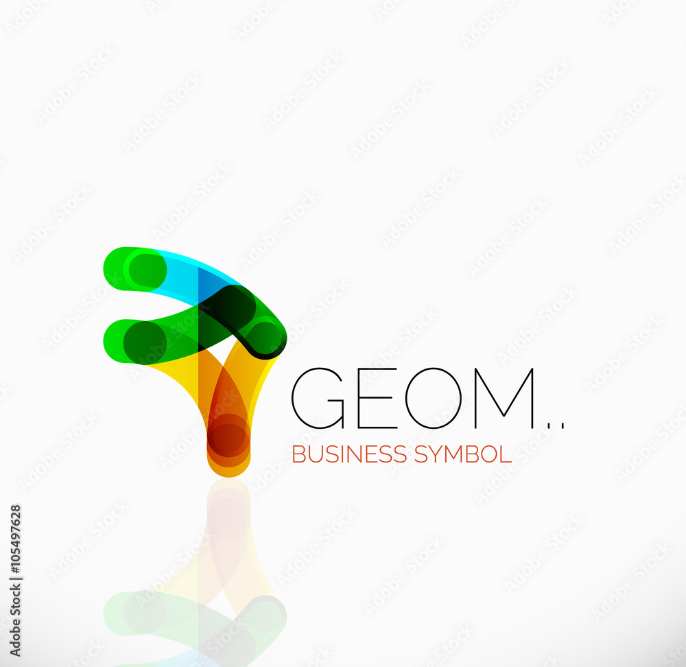 Logo, linear abstract geometric icon