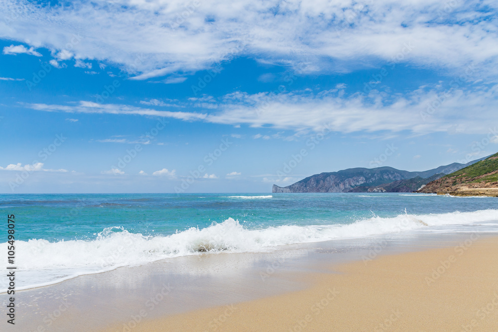 The beach in Sardinia near Iglesias