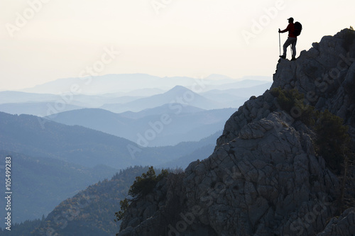zirve başarısı & azimli ve kararlı dağcı © emerald_media