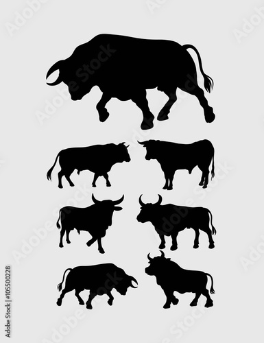 Bull Silhouette, art vector design