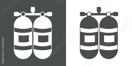 Icono plano botellas de oxigeno #1