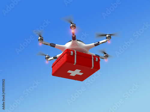 red cross drone