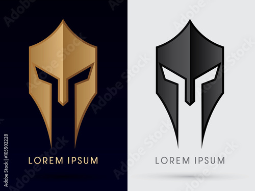Roman or Greek Helmet , Spartan Helmet, Head protection, warrior graphic vector