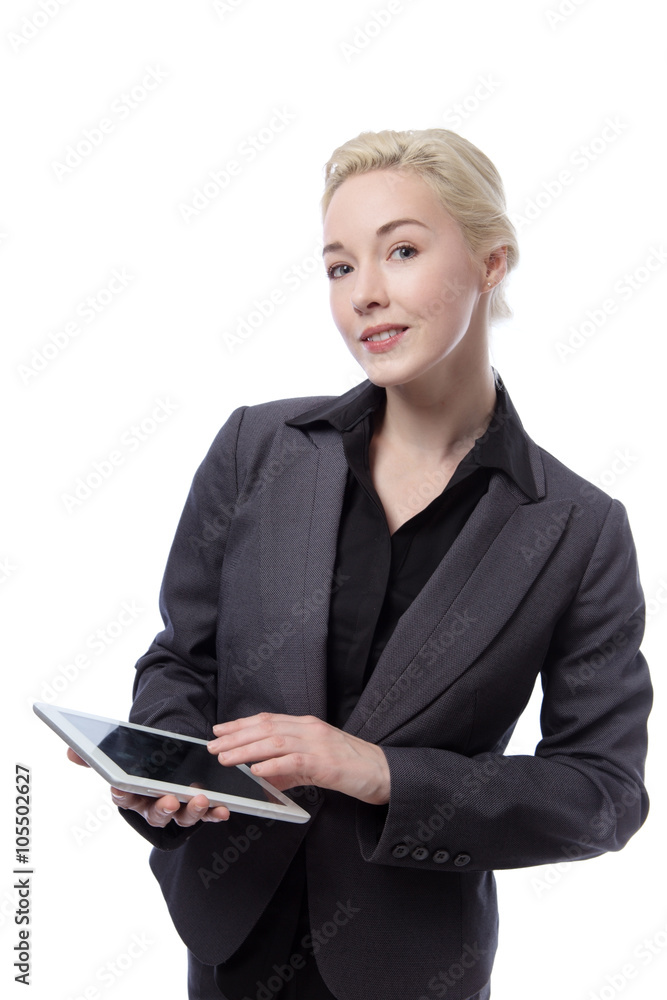 business woman with tablet computer business woman with tablet computer