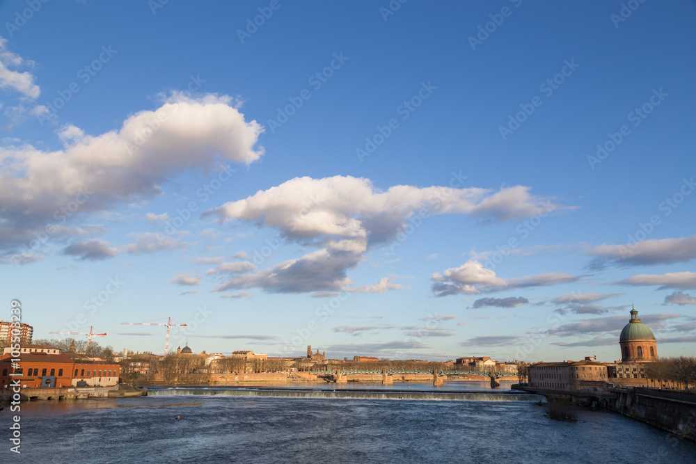 View over Garonne River in Toulouse