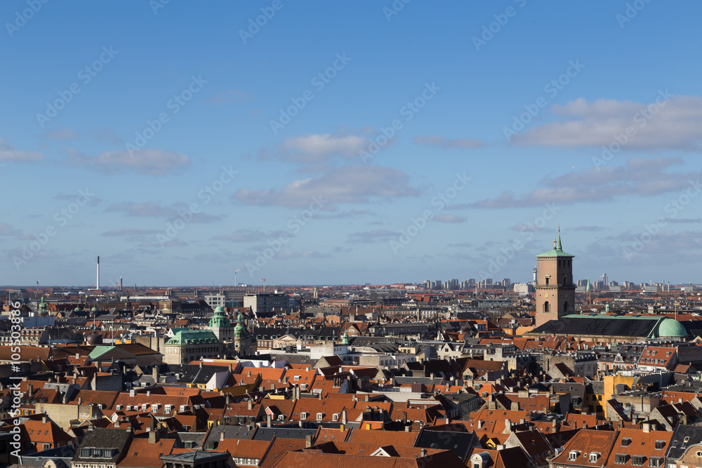 Copenhagen Skyline View from Christiansborg tower