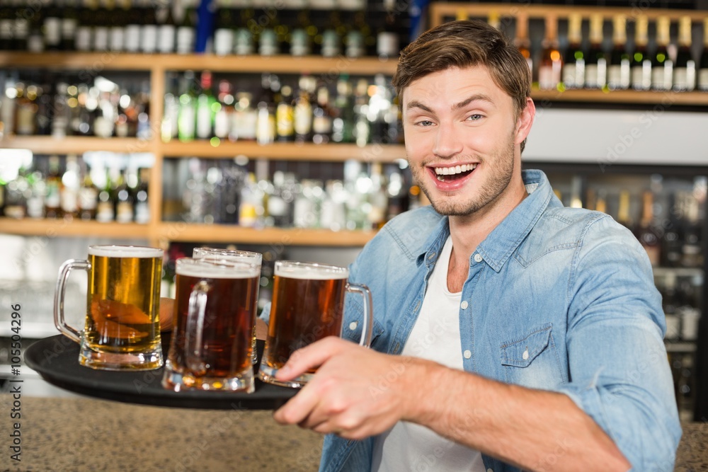 Man serving beers Man serving beers