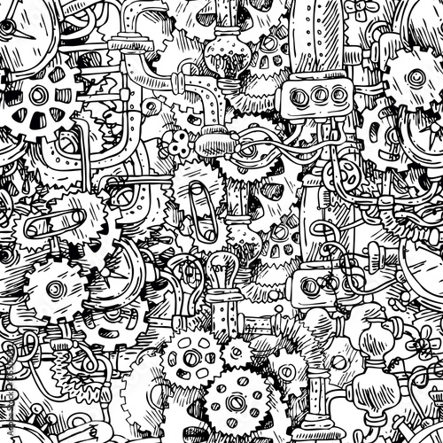 steampunk seamless pattern