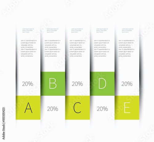 vertical infographics table lines / vector presentation wall lines with shadow and cut effect