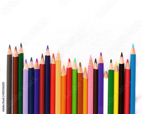 Pencils Colour isolated on white background