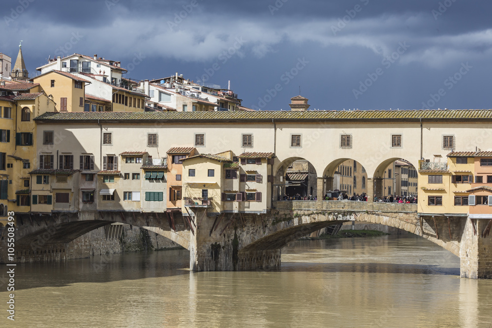 FLORENCE, ITALY - MARCH 07: Bridge Ponte Vecchio in Florence, It