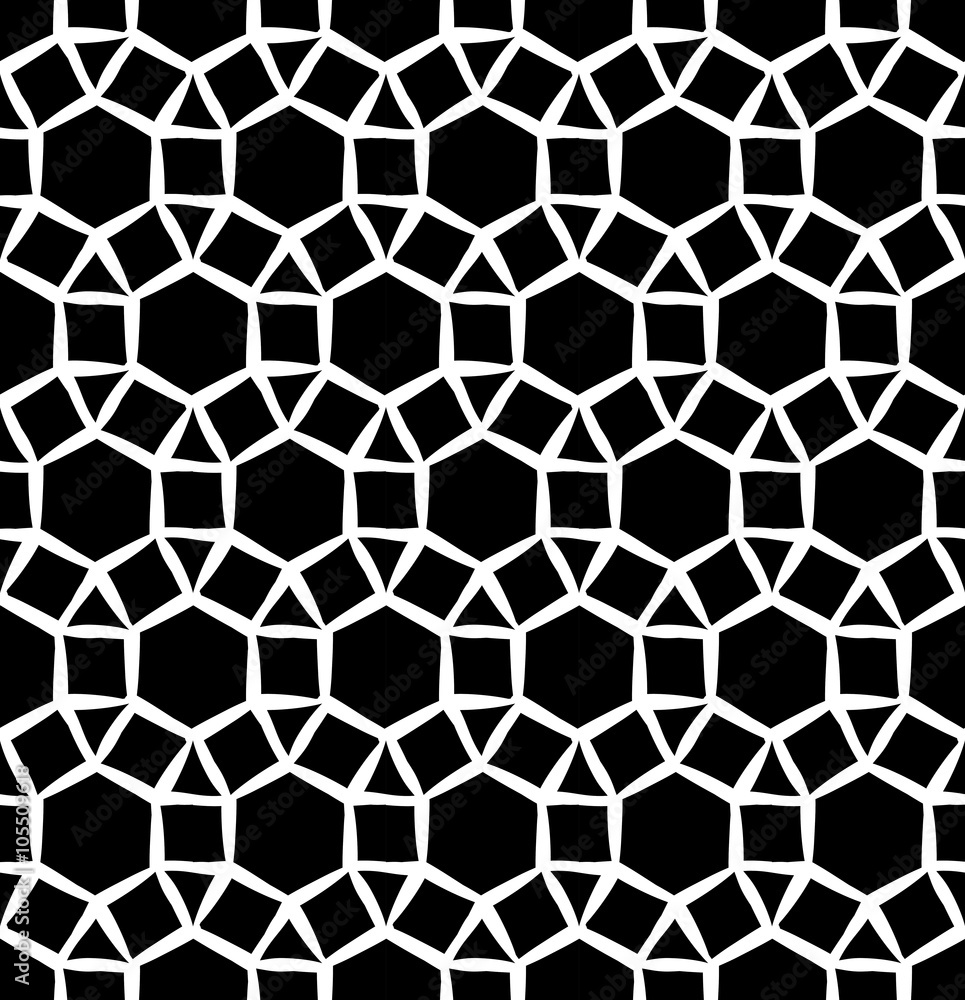 Vector modern seamless geometry pattern ink painted, black and white abstract geometric background, subtle pillow print, monochrome retro texture, hipster fashion design Vector modern seamless geometry pattern ink painted, black and white abstract geometric background, subtle pillow print, monochrome retro texture, hipster fashion design