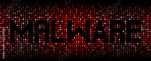 Wallpaper Mural Malware text on hex code illustration Torontodigital.ca