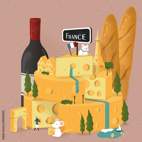 France travel poster