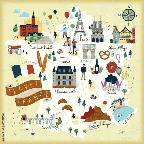 France travel map
