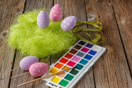 Painting easter eggs photo