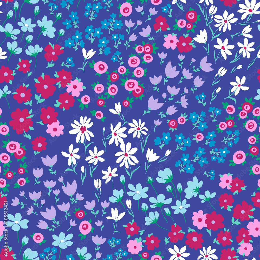 vector seamless bright small ditsy flower pattern, gentle spring summer mood hand drawn floral background print vector seamless bright small ditsy flower pattern, gentle spring summer mood hand drawn floral background print