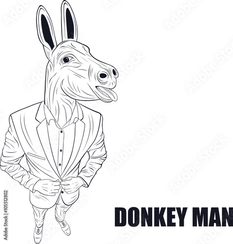 Cartoon character donkey