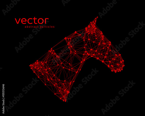 Abstract vector illustration of horse head