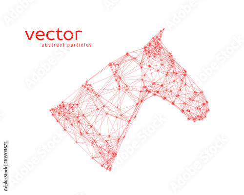 Abstract vector illustration of horse head