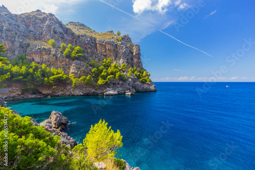 Beautiful view of Sa Calobra on Mallorca Island, Spain photo