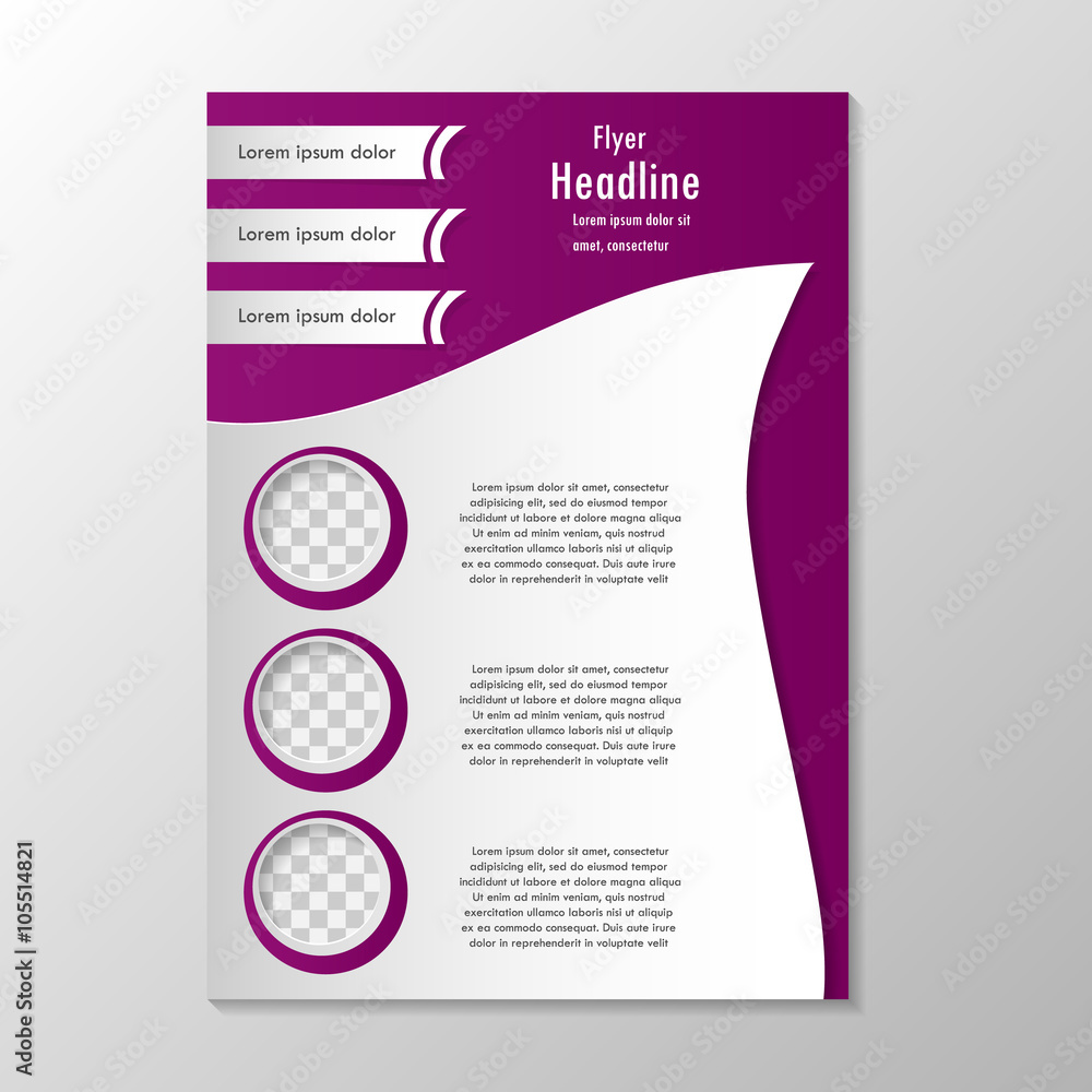 Vector flyer template design Vector flyer template design