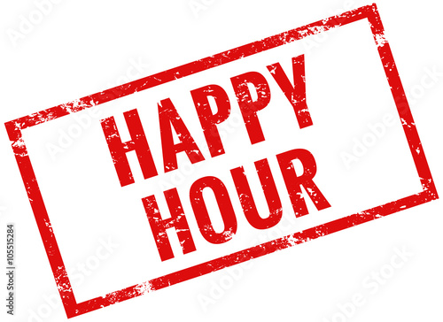 Happy Hour Stempel rot